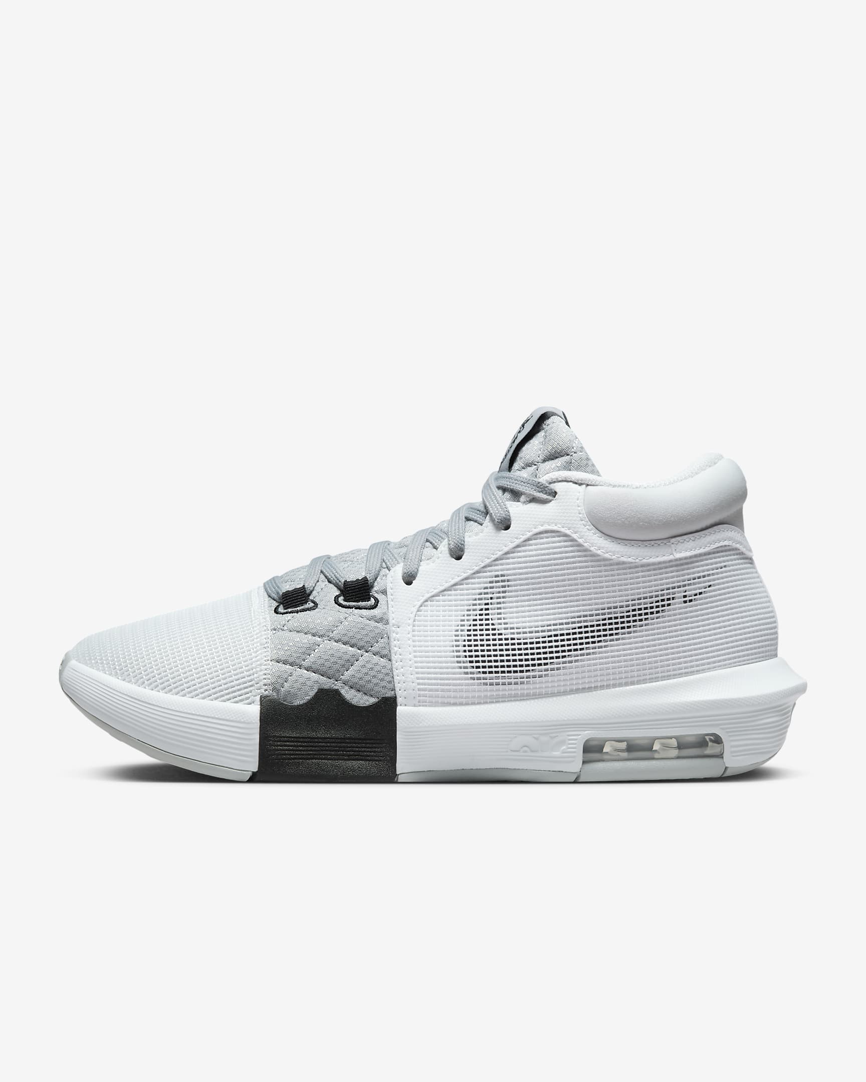 Lebron Witness 8 White/Light Smoke Grey/Black FB2239-100