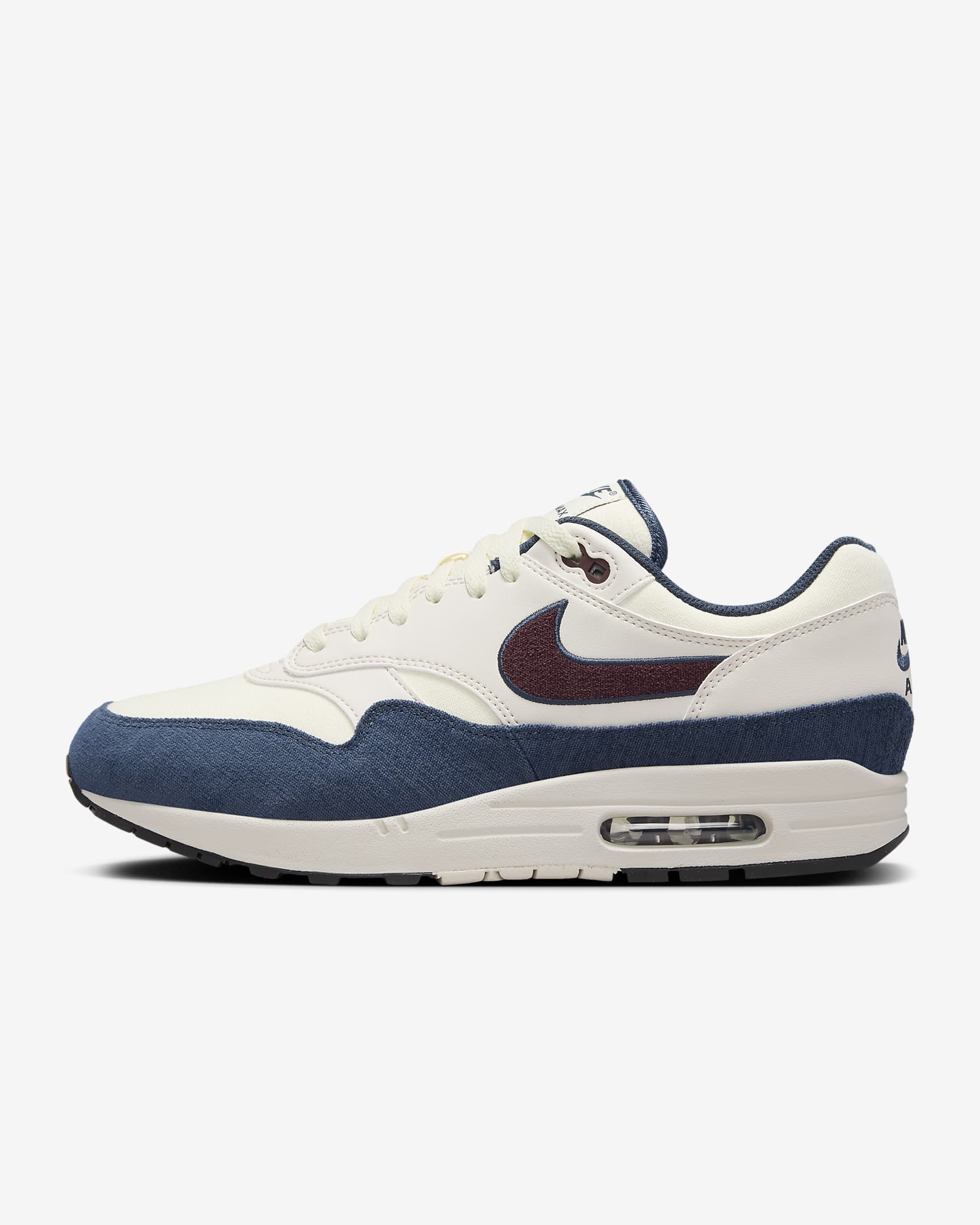 Nike Air Max 1 Coconut Milk/Armory Navy/Light Orewood Brown/Burgundy Crush FN6952-103