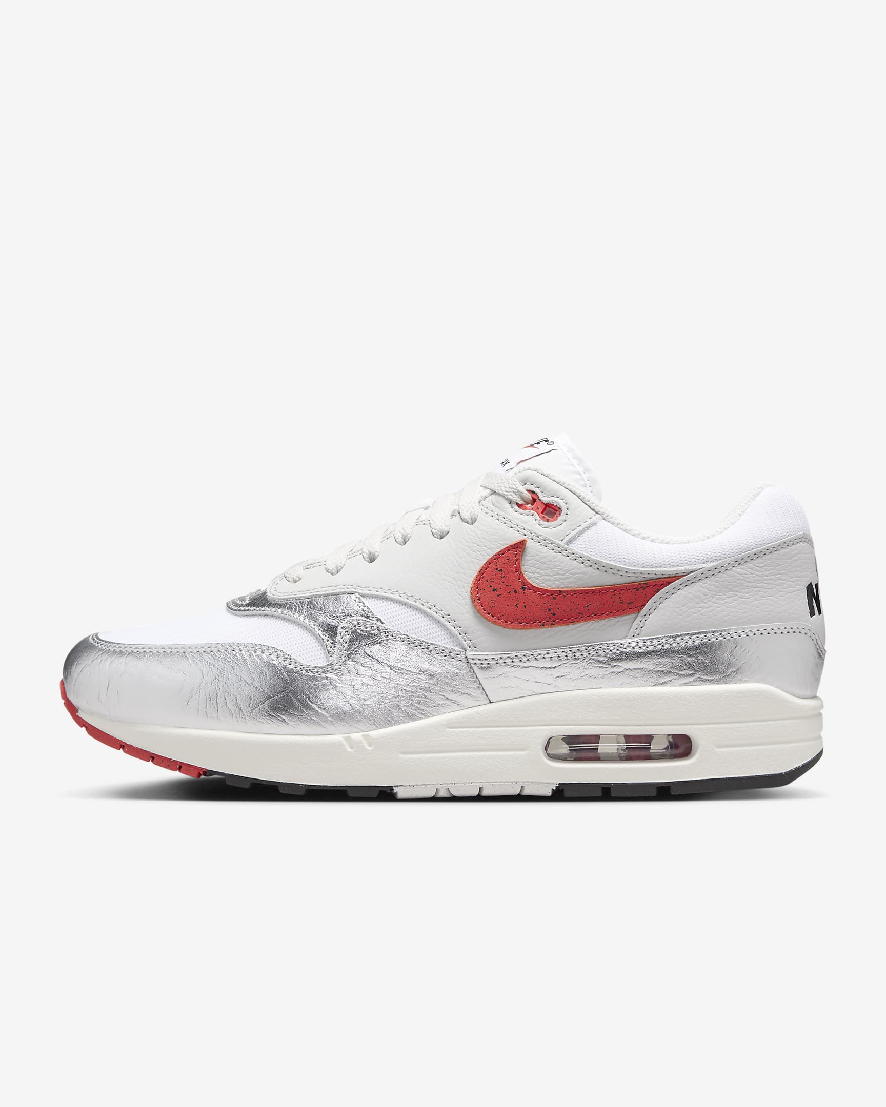 Nike Air Max 1 Premium White/Metallic Silver/Neutral Grey/Chile Red HF7746-100