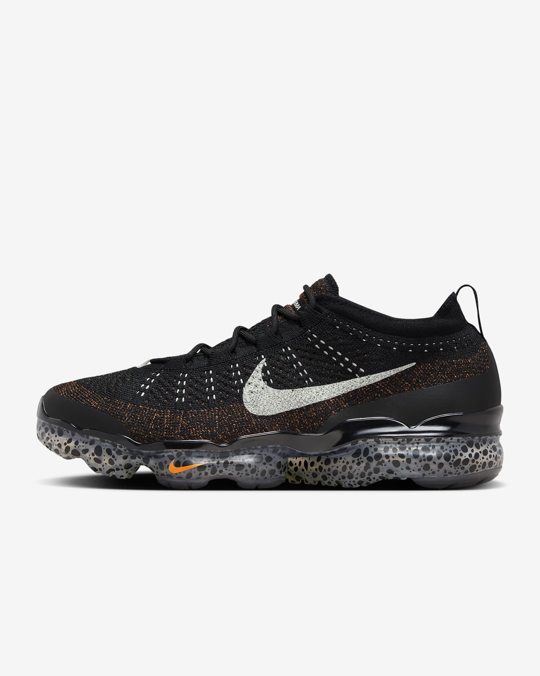 Nike Air Vapormax 2023 Flyknit Electric Black/Black/Total Orange/Light Silver FZ2519-001