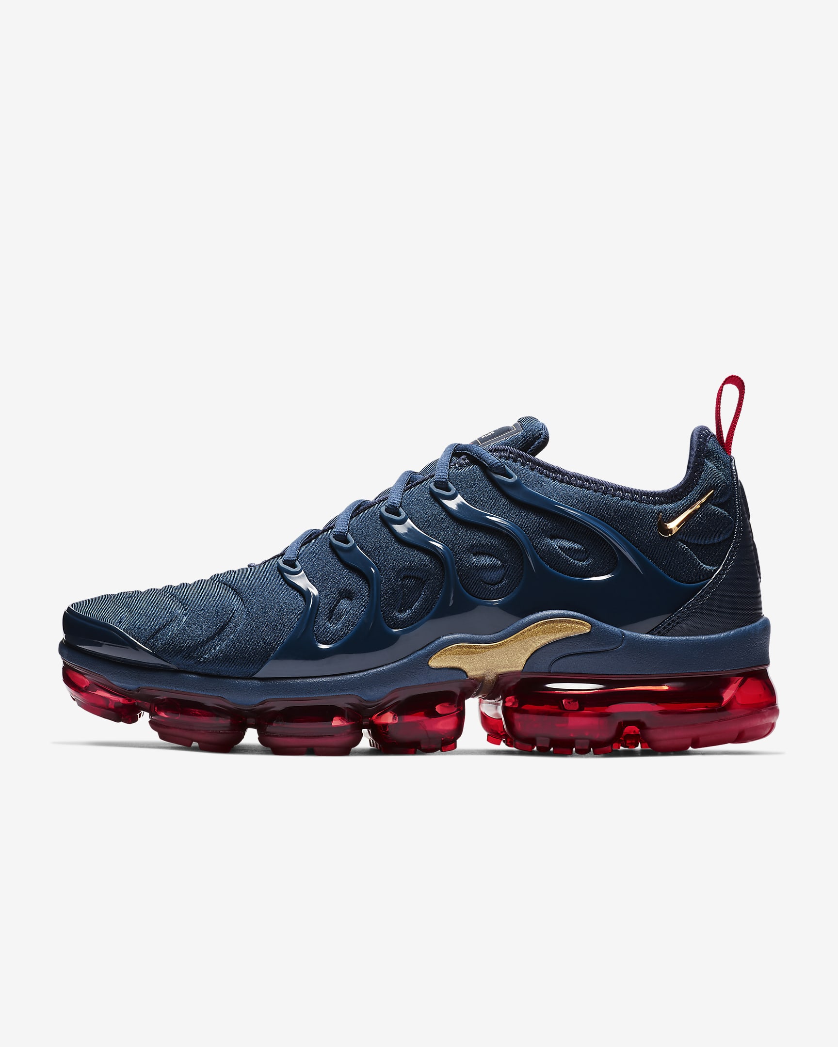 Nike Air Vapormax Plus Midnight Navy/Black/University Red/Metallic Gold 924453-405