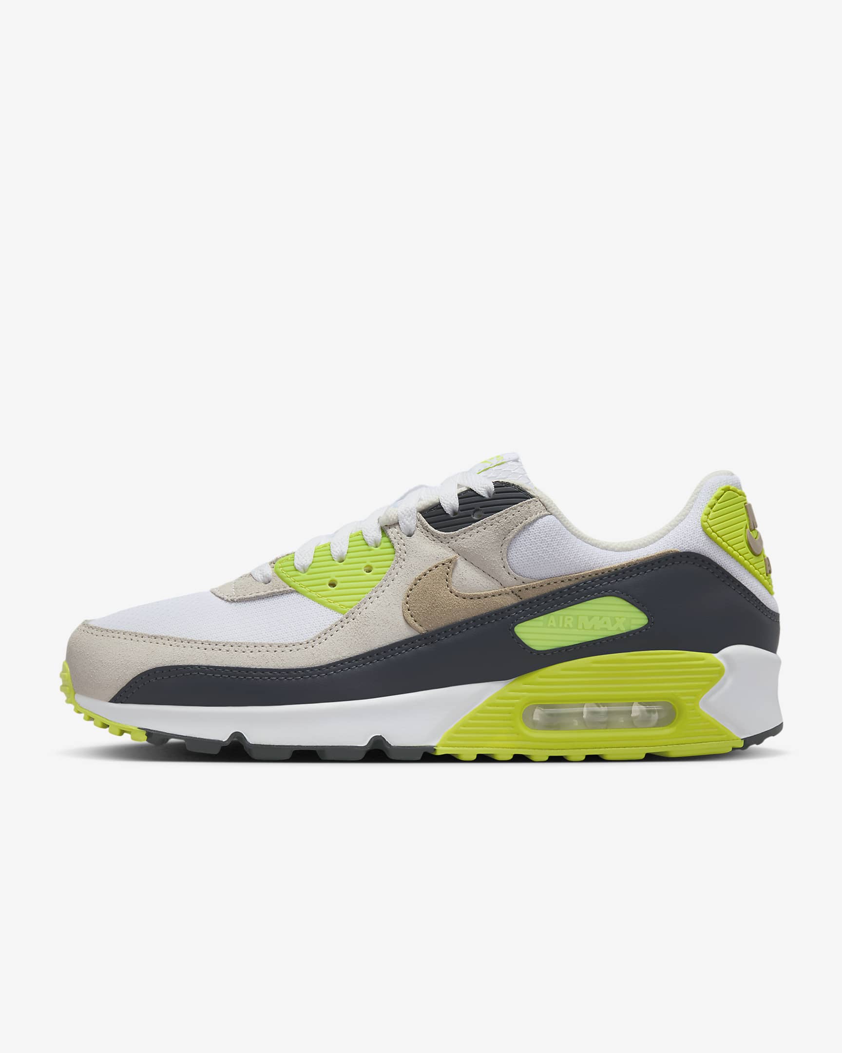 Nike Air Max 90 White/Cyber/Dark Smoke Grey/Khaki DM0029-107