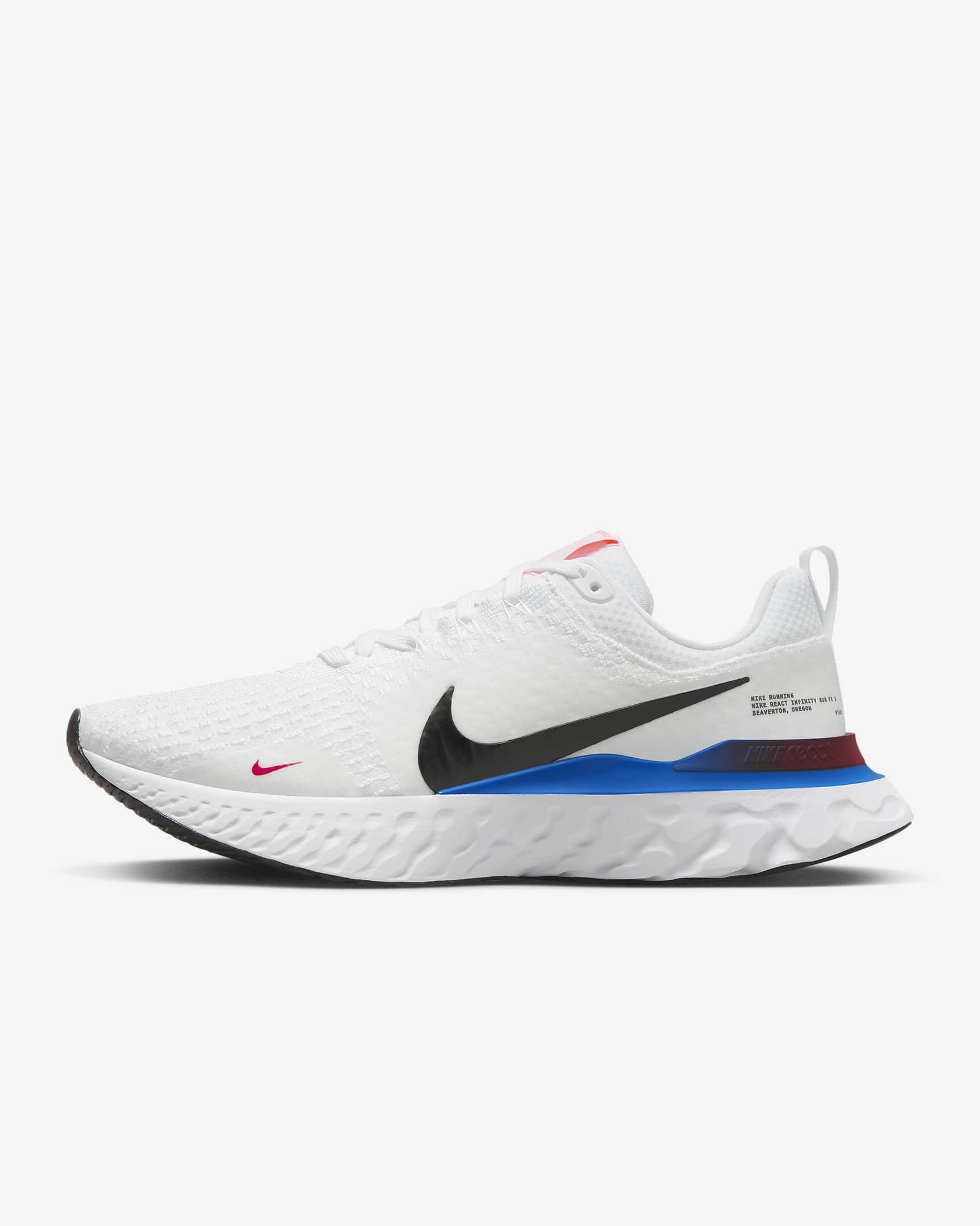 Nike React Infinity Run Flyknit 3 White/Photo Blue/University Red/Black FJ3994-100