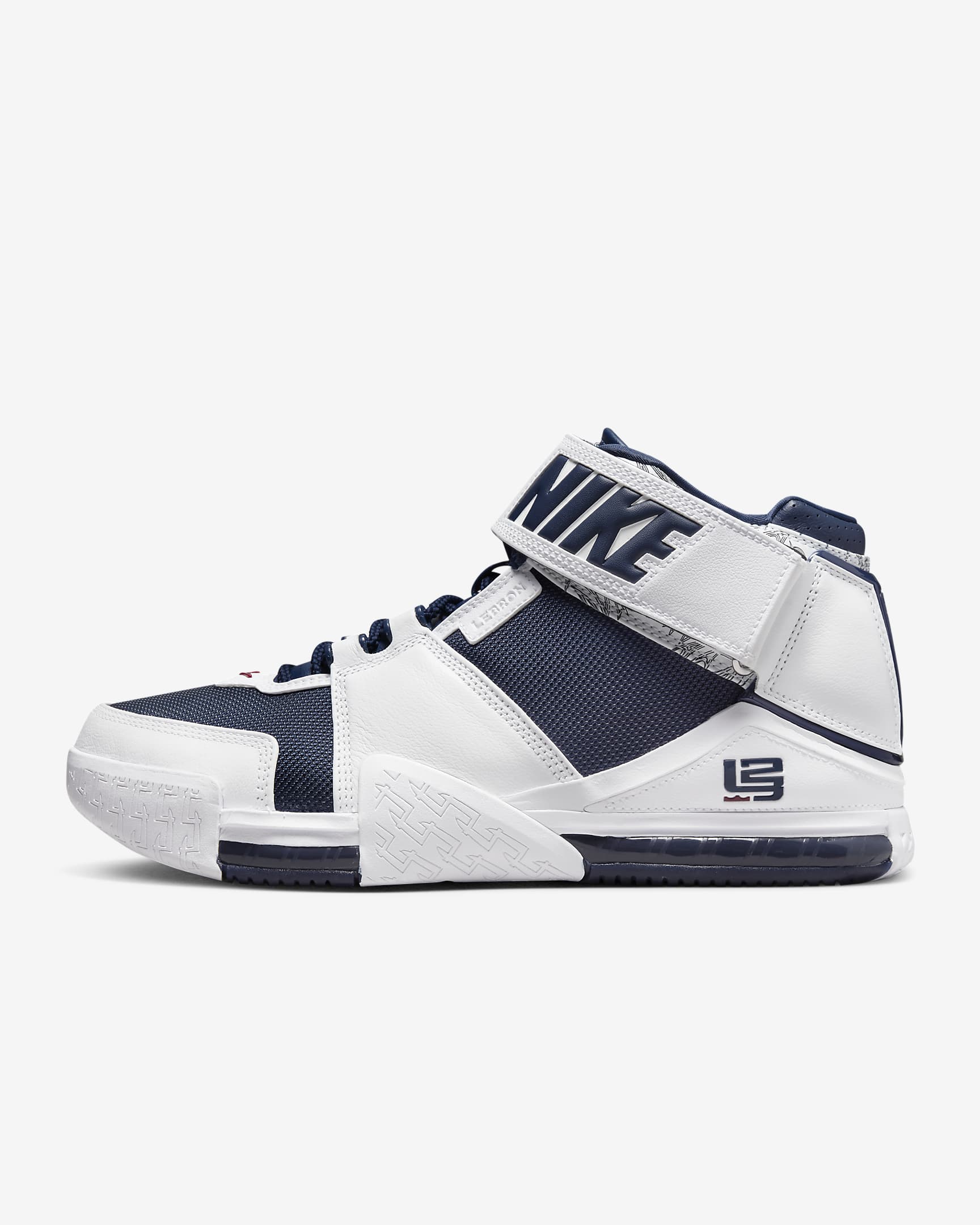 Nike Zoom Lebron 2 White/Varsity Crimson/Midnight Navy DR0826-100