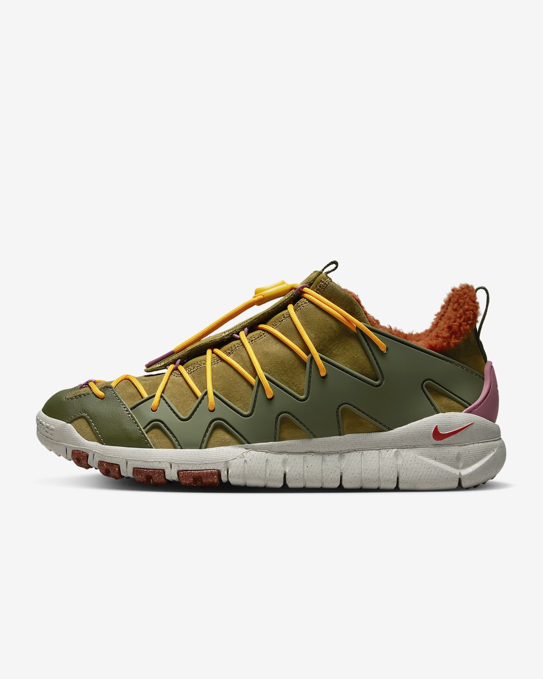 Nike Free Crater Trail Boot N7 Olive Flak/Cargo Khaki/Light Orewood Brown/Habanero Red DX5946-300