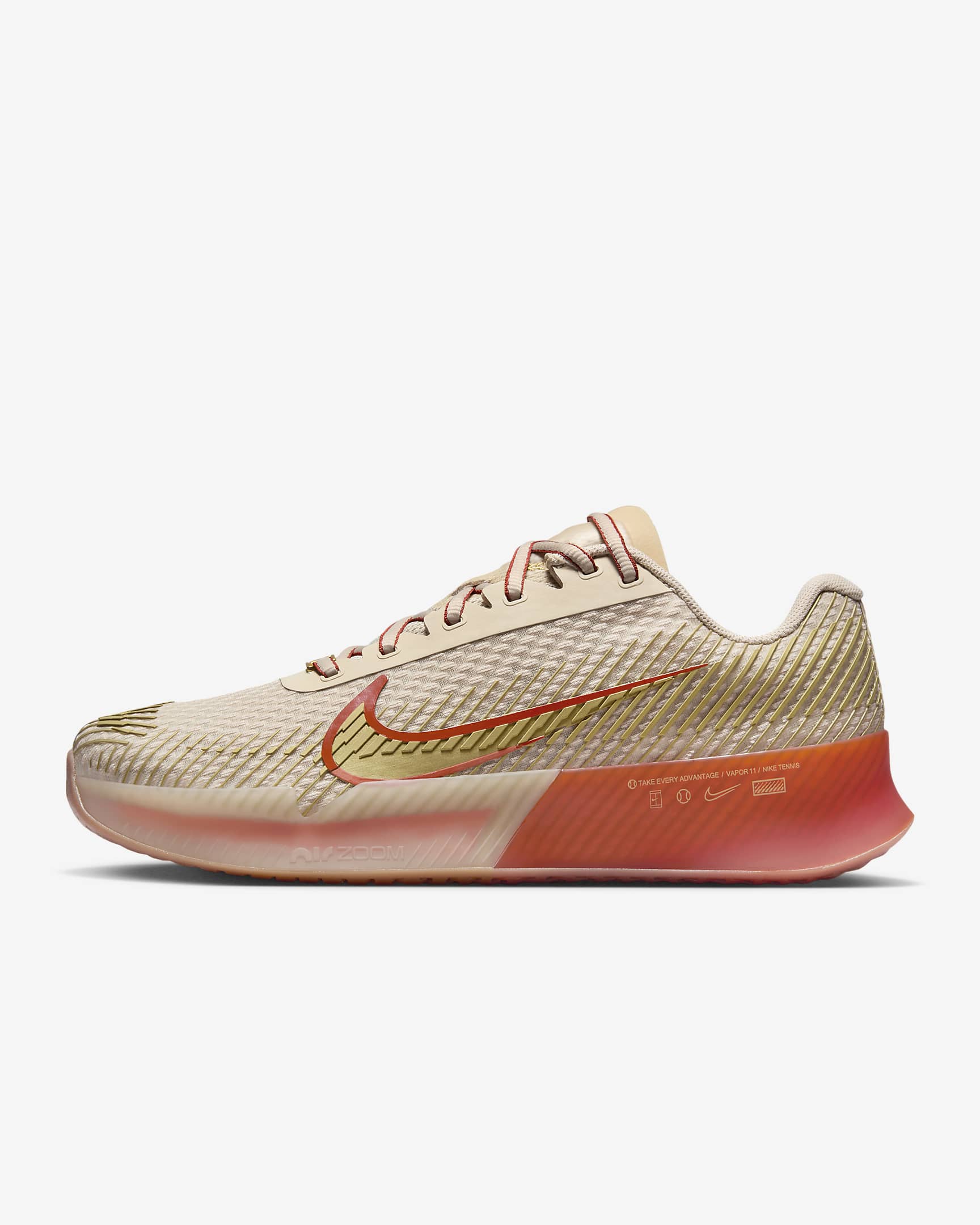 Nikecourt Vapor 11 Premium Sanddrift/Rust Factor/Gum Medium Brown/Metallic Gold FQ3165-103