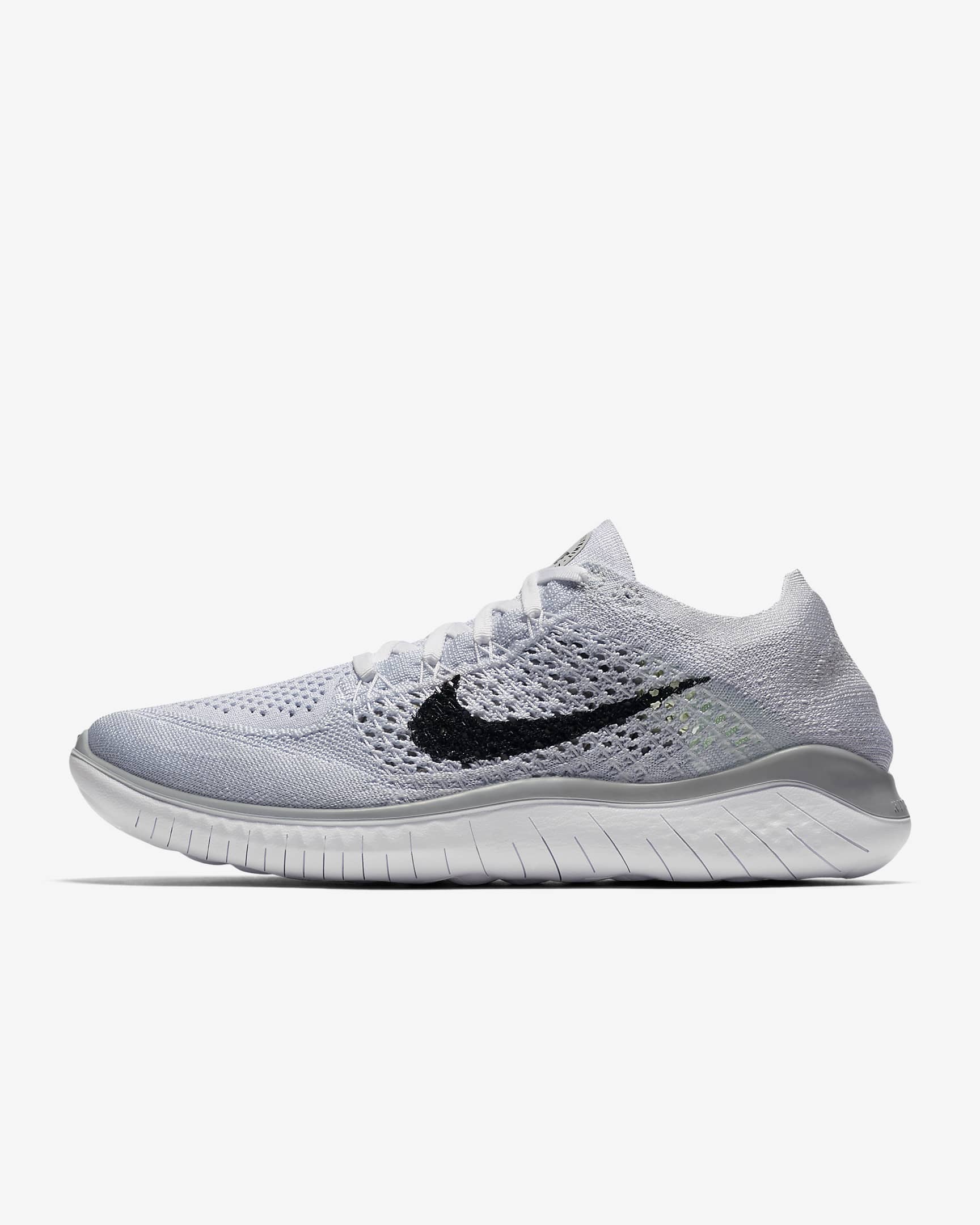 Nike Free Run Flyknit 2018 White/Pure Platinum/Black 942839-100