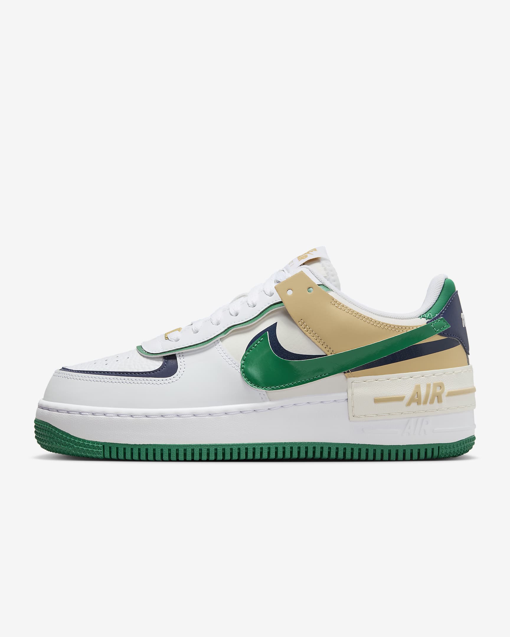 Nike Air Force 1 Shadow White/Malachite/Sesame/Midnight Navy DZ1847-102