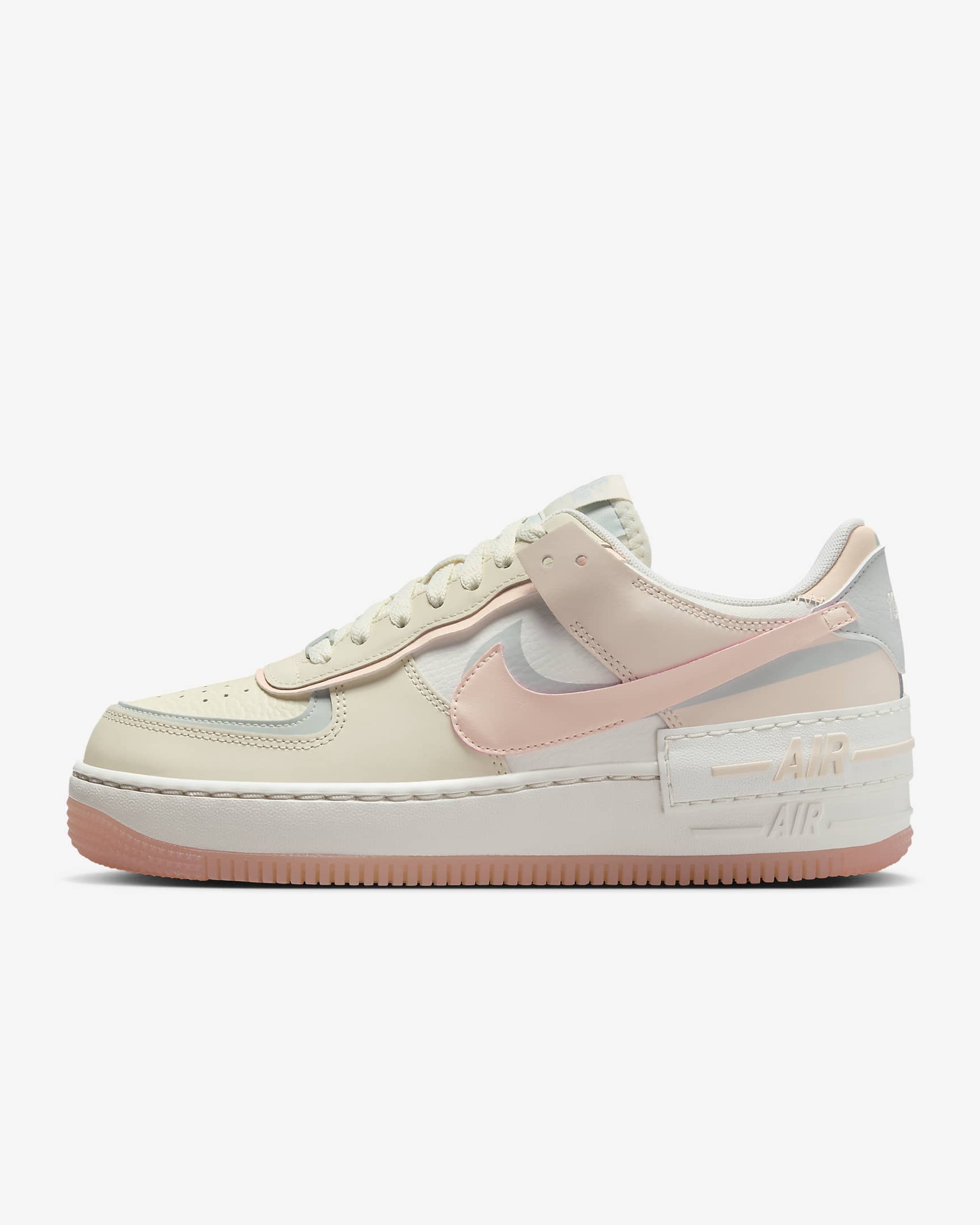 Nike Air Force 1 Shadow Coconut Milk/Light Silver/Sail/Crimson Tint DZ1847-105