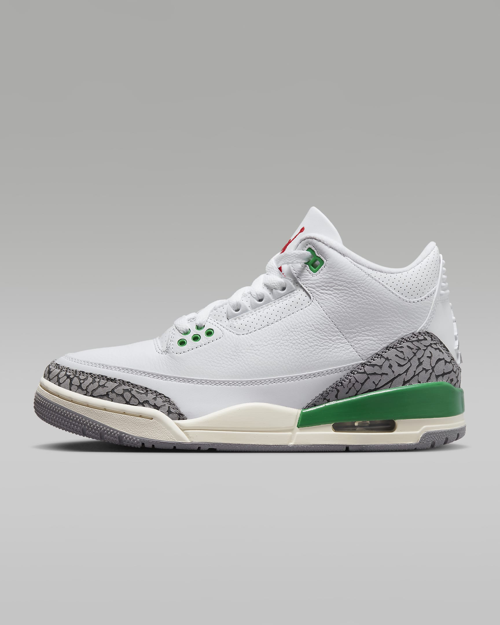 Air Jordan 3 Retro White/Lucky Green/Cement Grey/Varsity Red CK9246-136