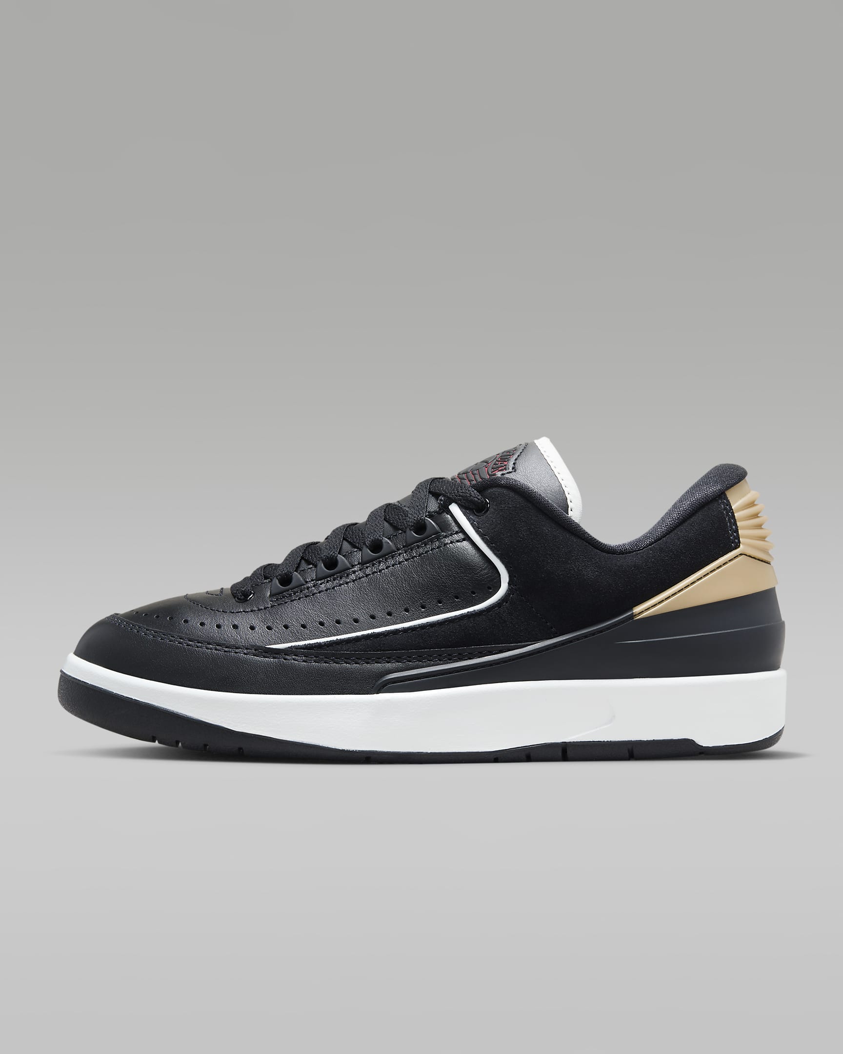 Air Jordan 2 Retro Low "black/varsity Red" Black/Metallic Gold/Off White/Varsity Red DX4401-001