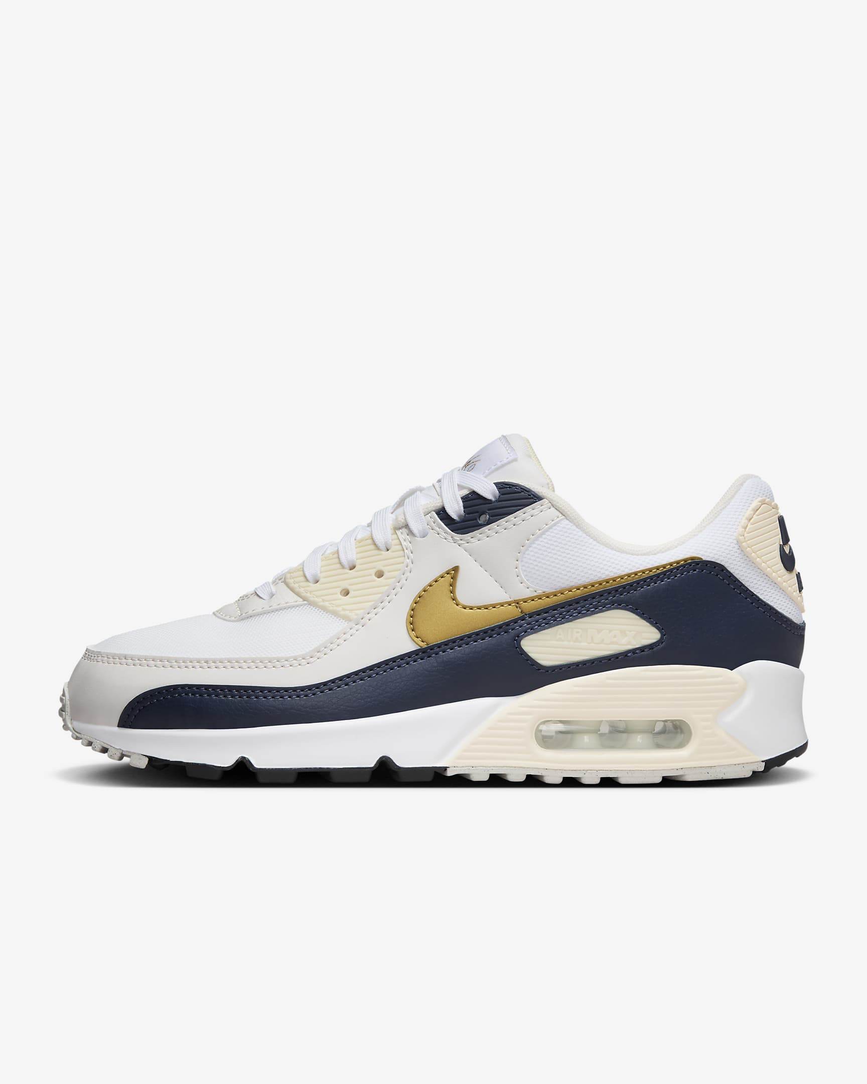 Nike Air Max 90 Next Nature White/Obsidian/Coconut Milk/Metallic Gold HF3444-100