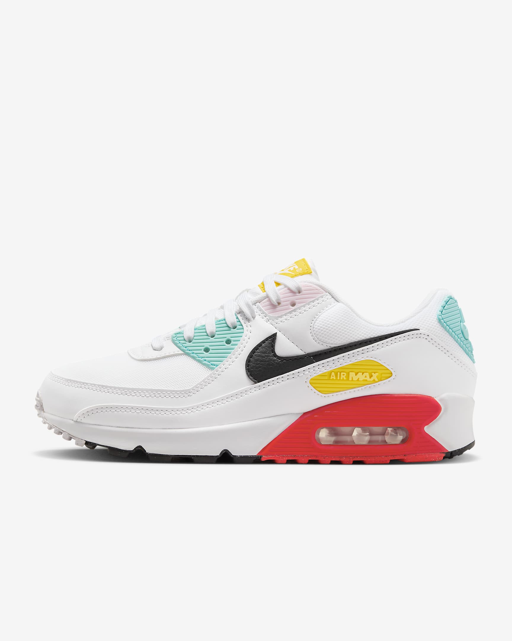 Nike Air Max 90 White/Pink Foam/Bright Crimson/Black FZ3622-100