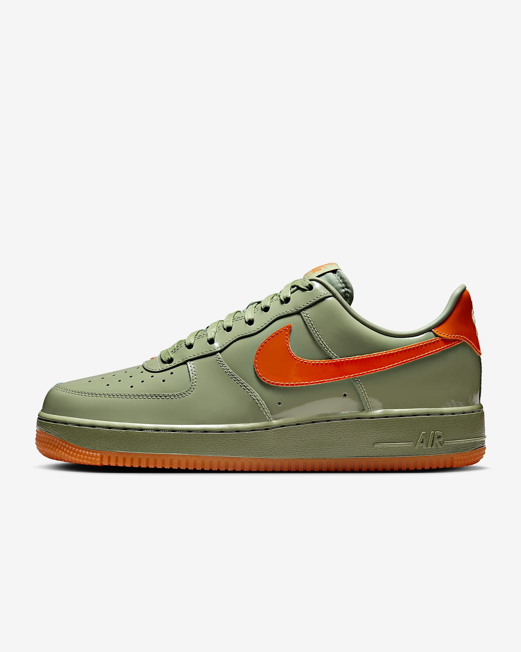 Nike Air Force 1 07 Premium Oil Green/Platinum Tint/Safety Orange HJ9118-386