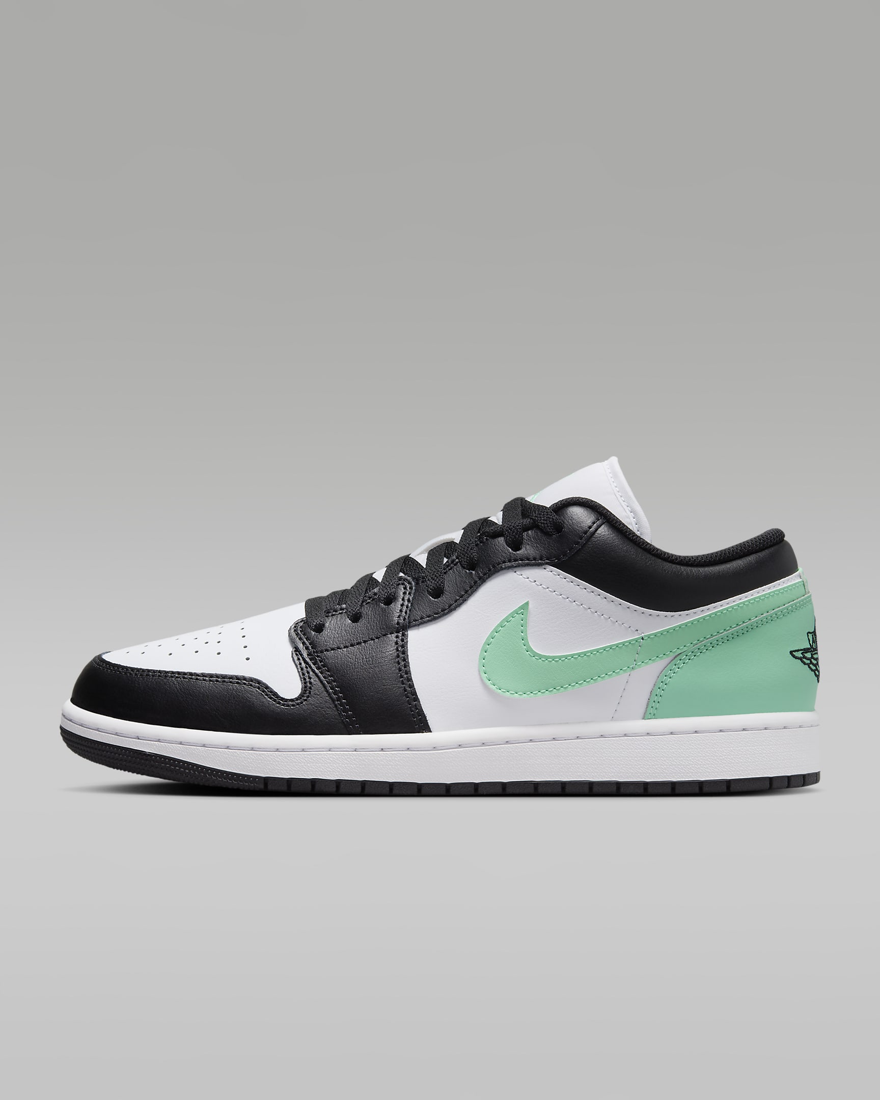 Air Jordan 1 Low White/Green Glow/Black 553558-131