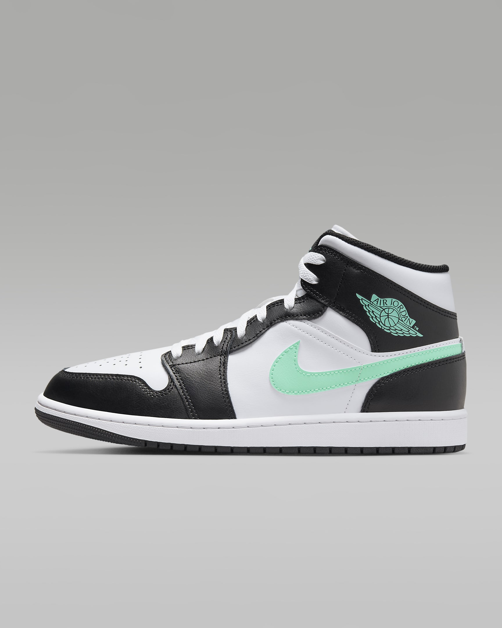 Air Jordan 1 Mid White/Black/Green Glow DQ8426-103