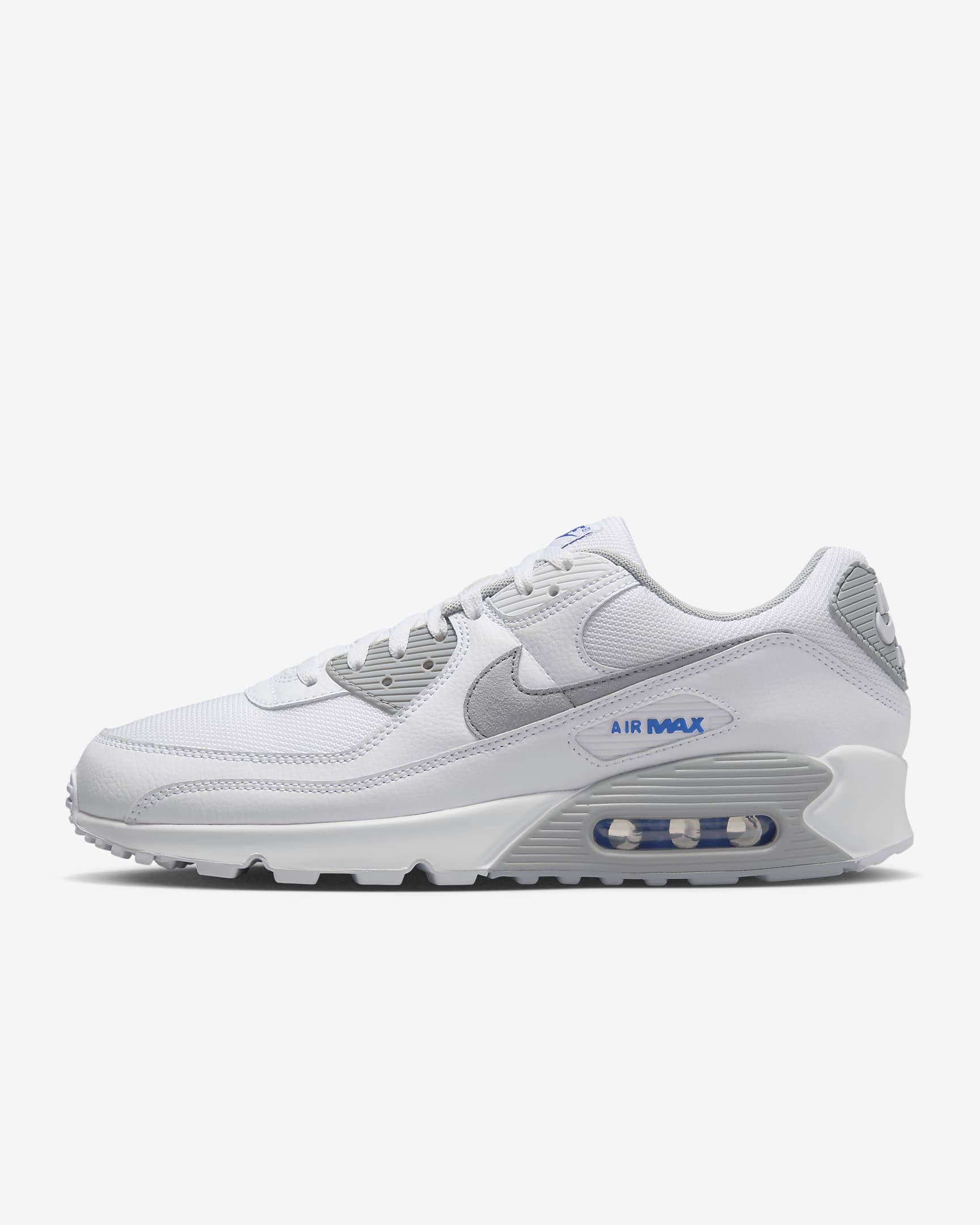 Nike Air Max 90 White/Racer Blue/Black/Light Smoke Grey HM0705-100