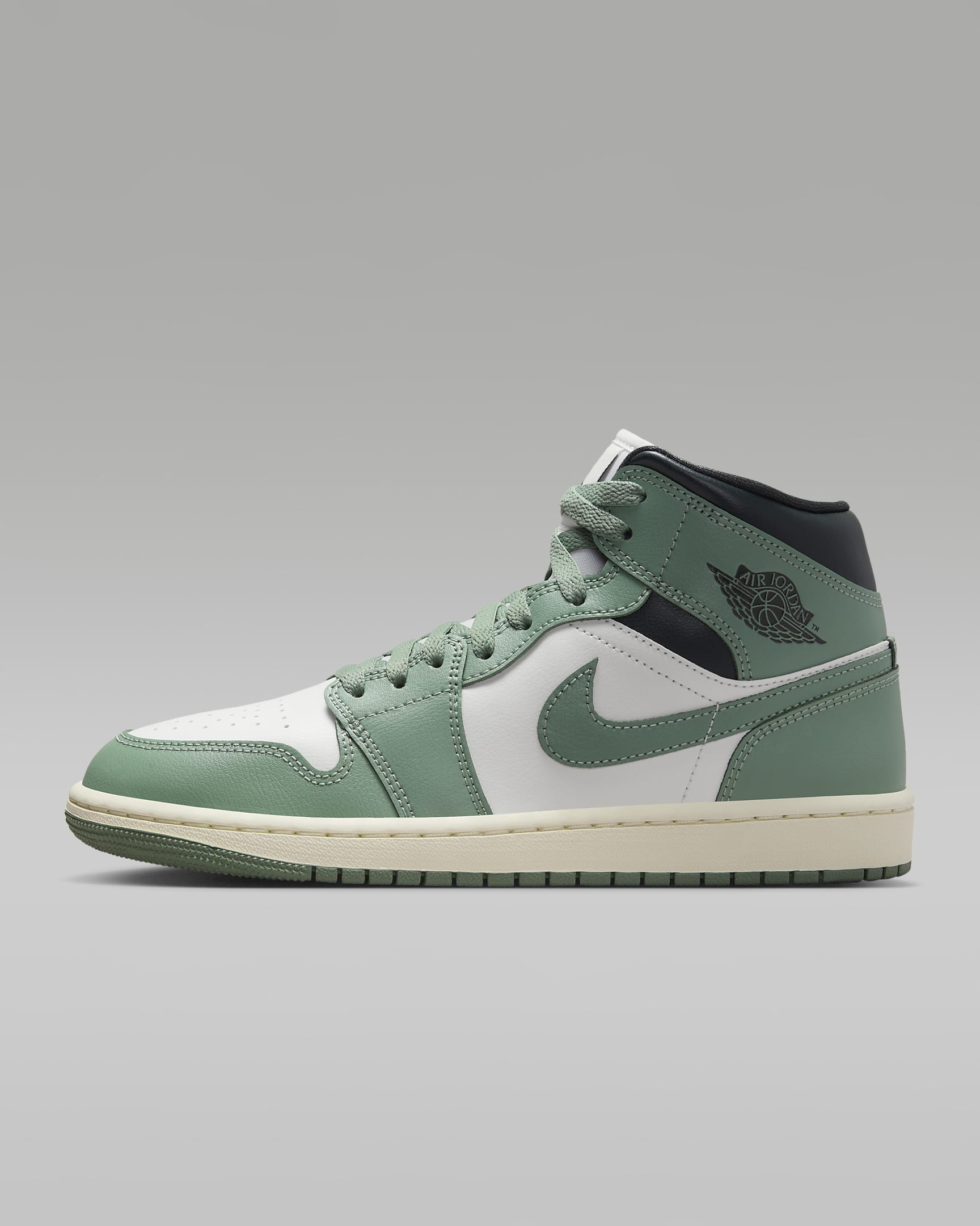 Air Jordan 1 Mid Sail/Anthracite/Jade Smoke BQ6472-130