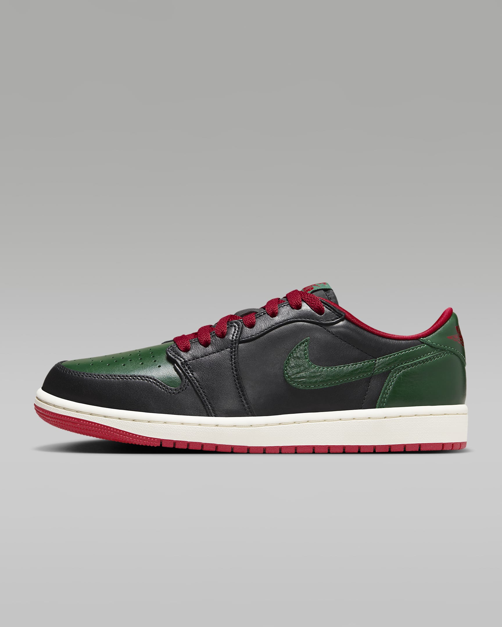 Air Jordan 1 Low Og "black/gorge Green" Black/Varsity Red/Sail/Gorge Green CZ0775-036