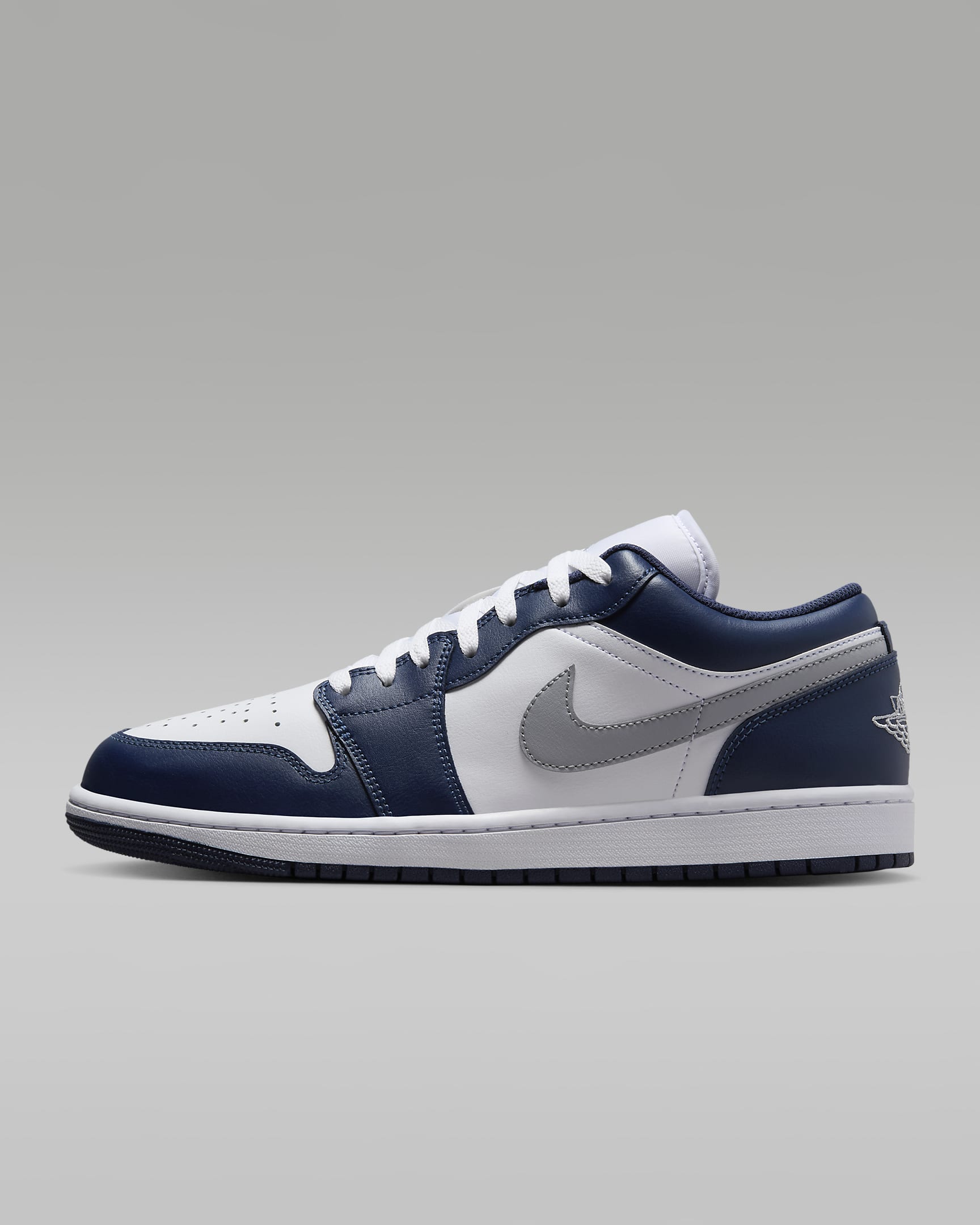 Air Jordan 1 Low White/Midnight Navy/Wolf Grey 553558-141