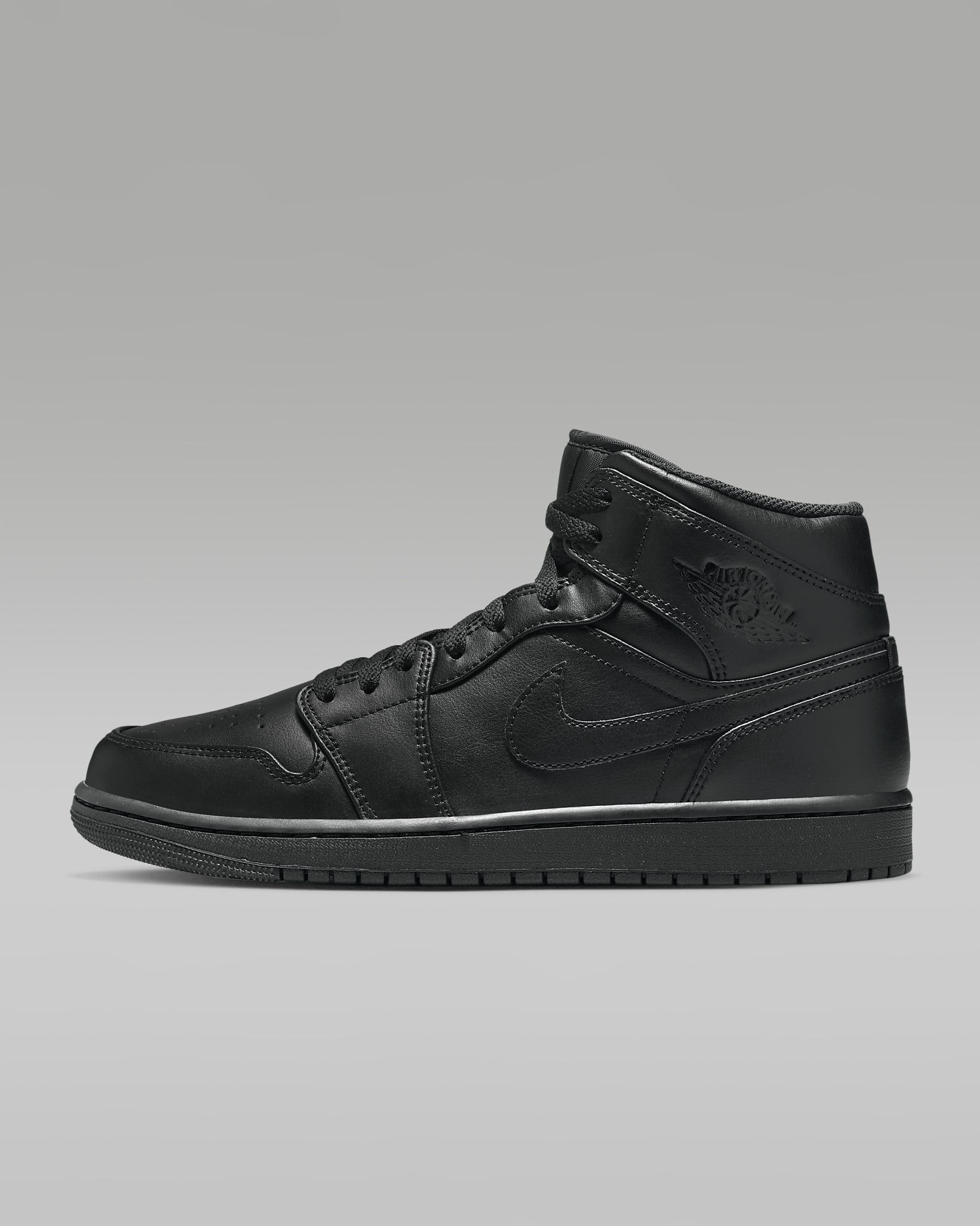 Air Jordan 1 Mid Black/Black/Black 554724-093