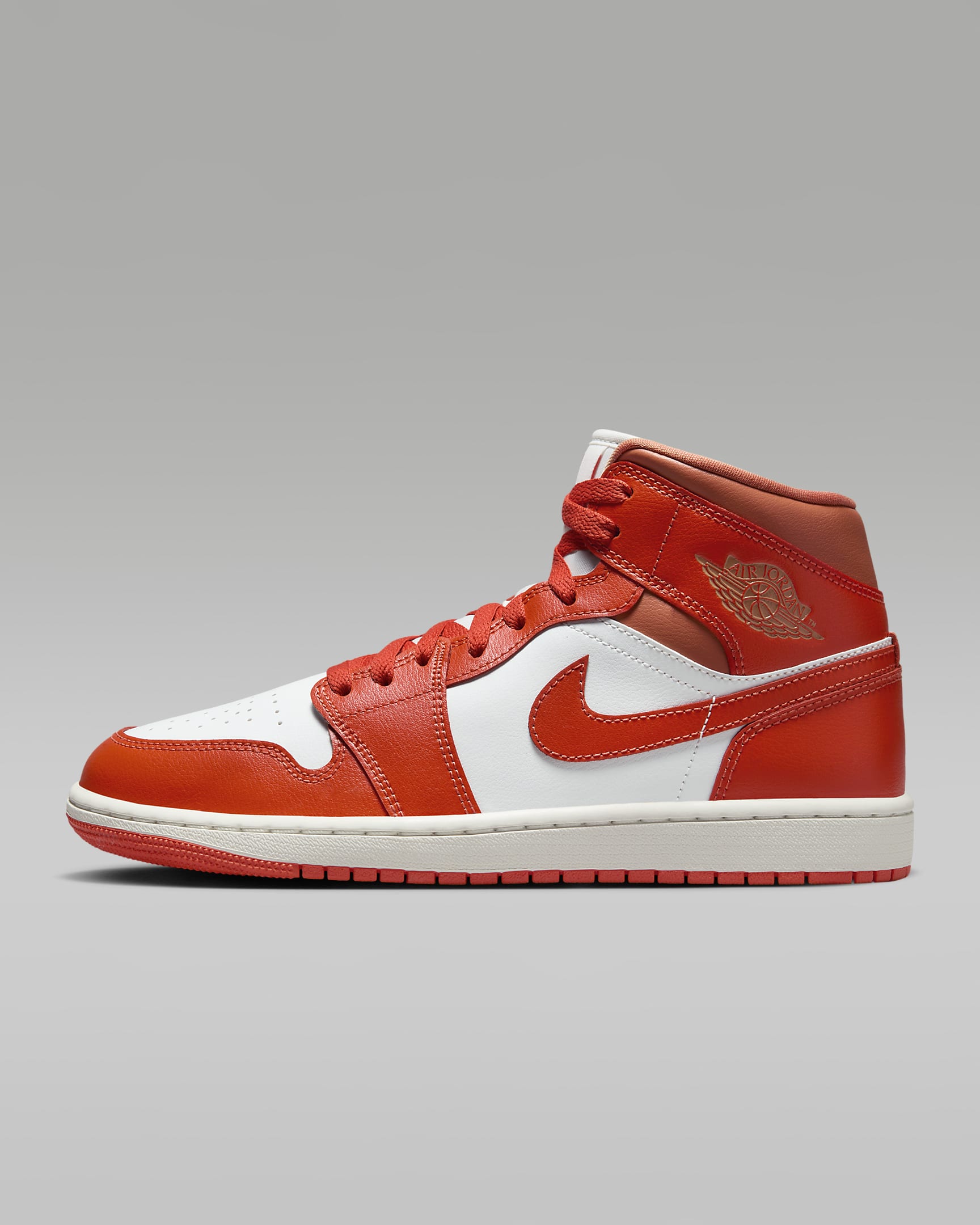 Air Jordan 1 Mid Summit White/Amber Brown/Cosmic Clay BQ6472-108