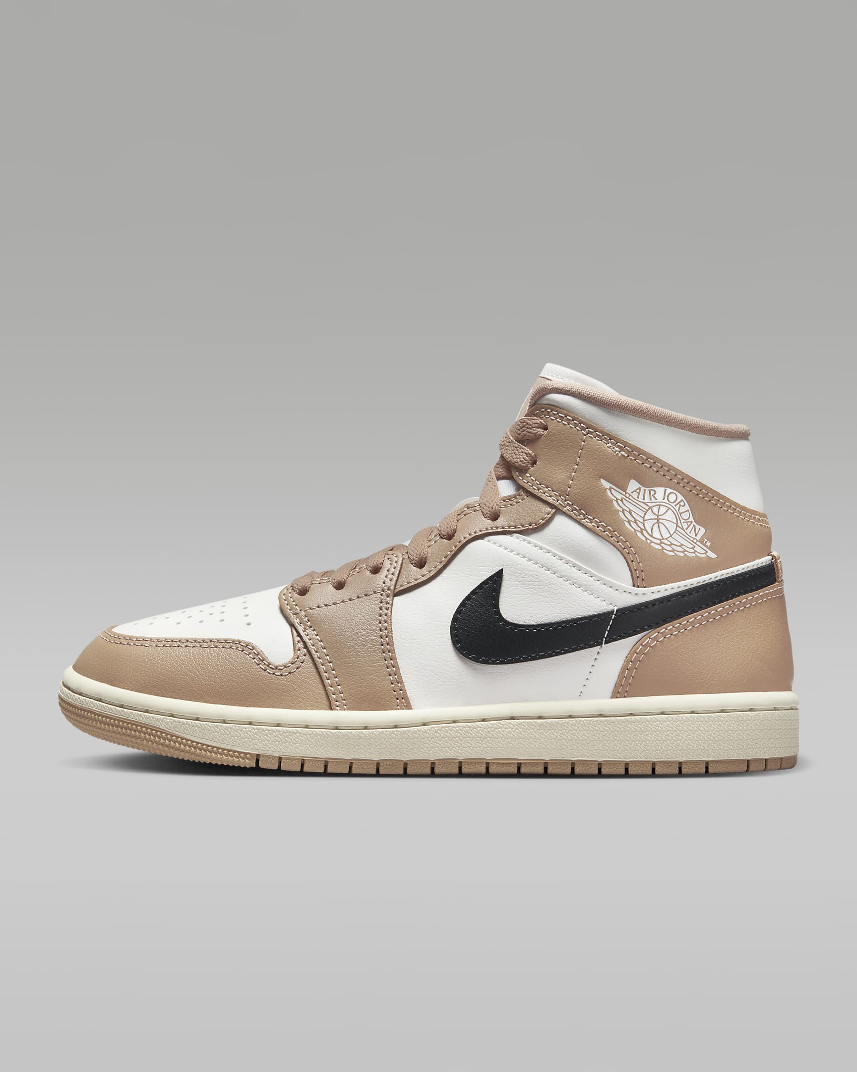 Air Jordan 1 Mid Sail/Desert/Black BQ6472-103