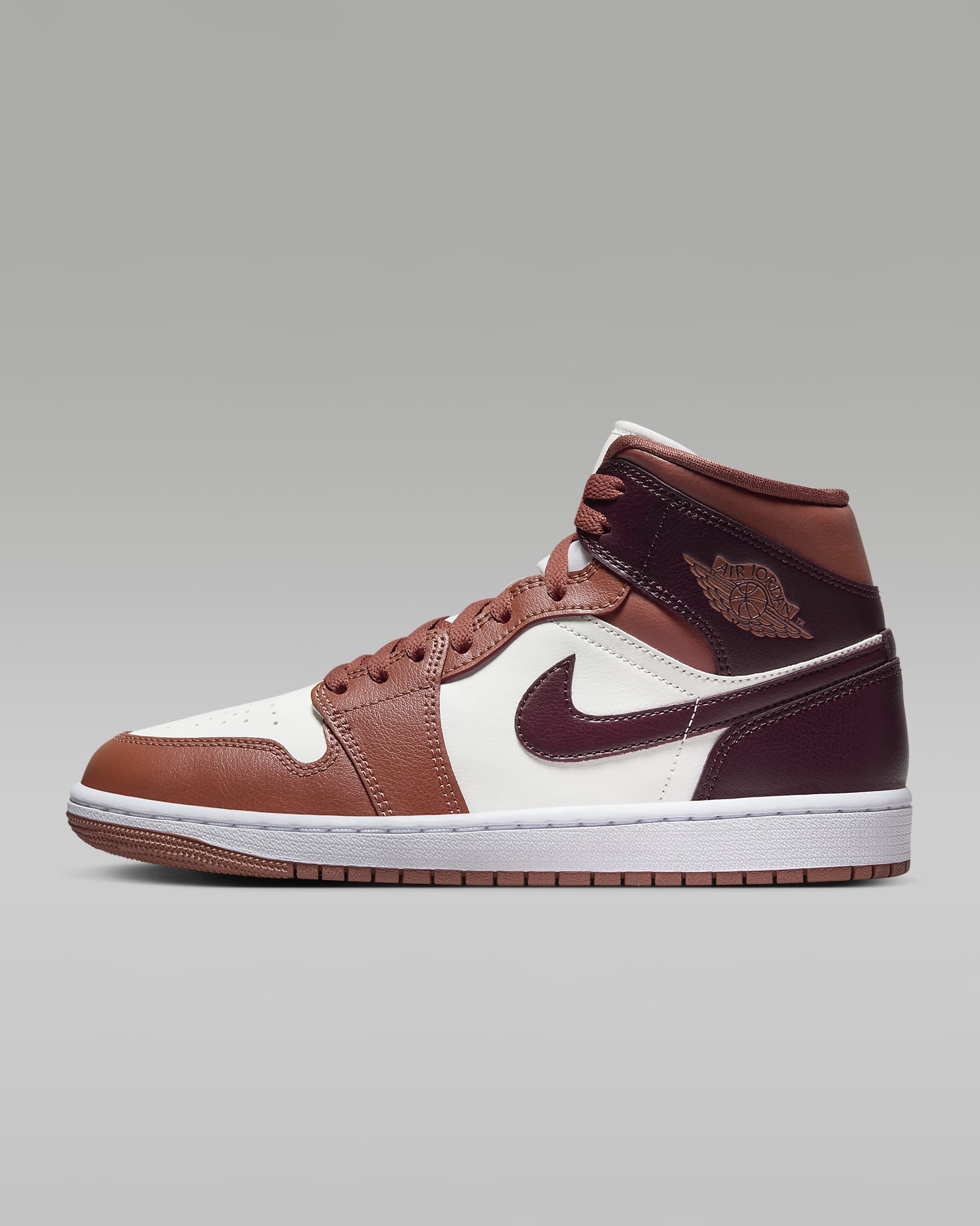 Air Jordan 1 Mid Dusty Peach/Sail/White/Night Maroon BQ6472-200