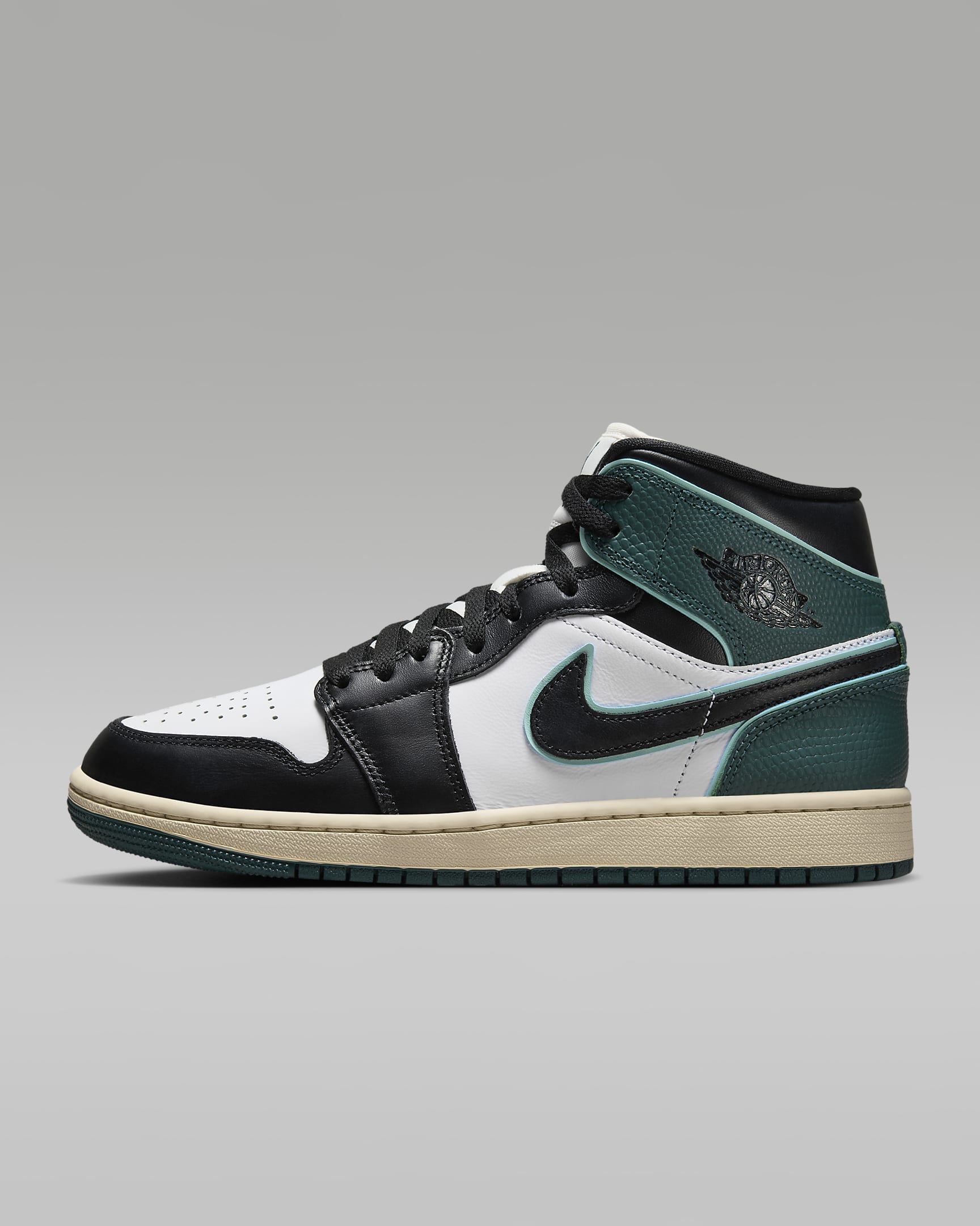 Air Jordan 1 Mid Se White/Light Dew/Oxidized Green/Black FQ7818-100