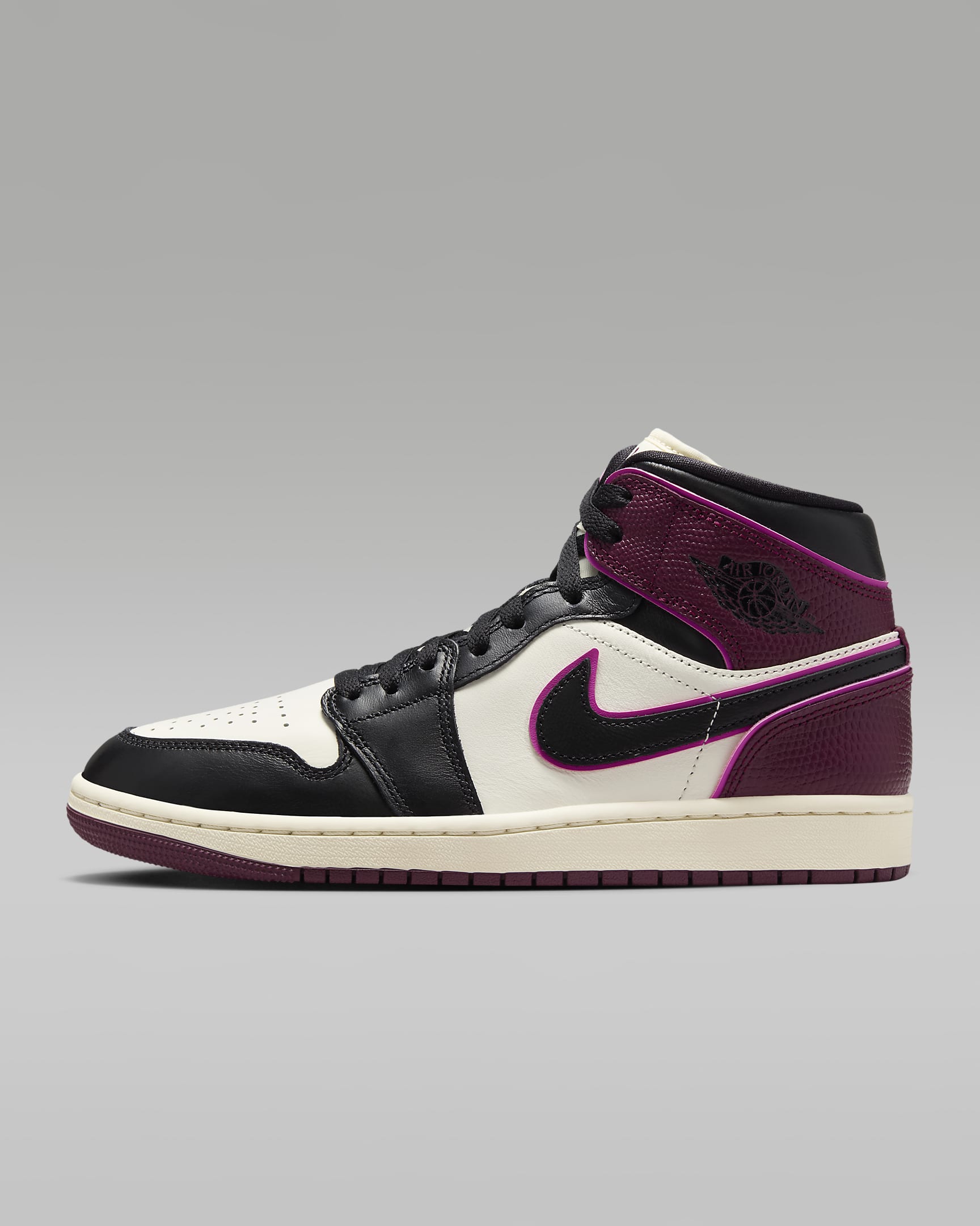 Air Jordan 1 Mid Se Sail/Active Pink/Bordeaux/Black FQ7818-101