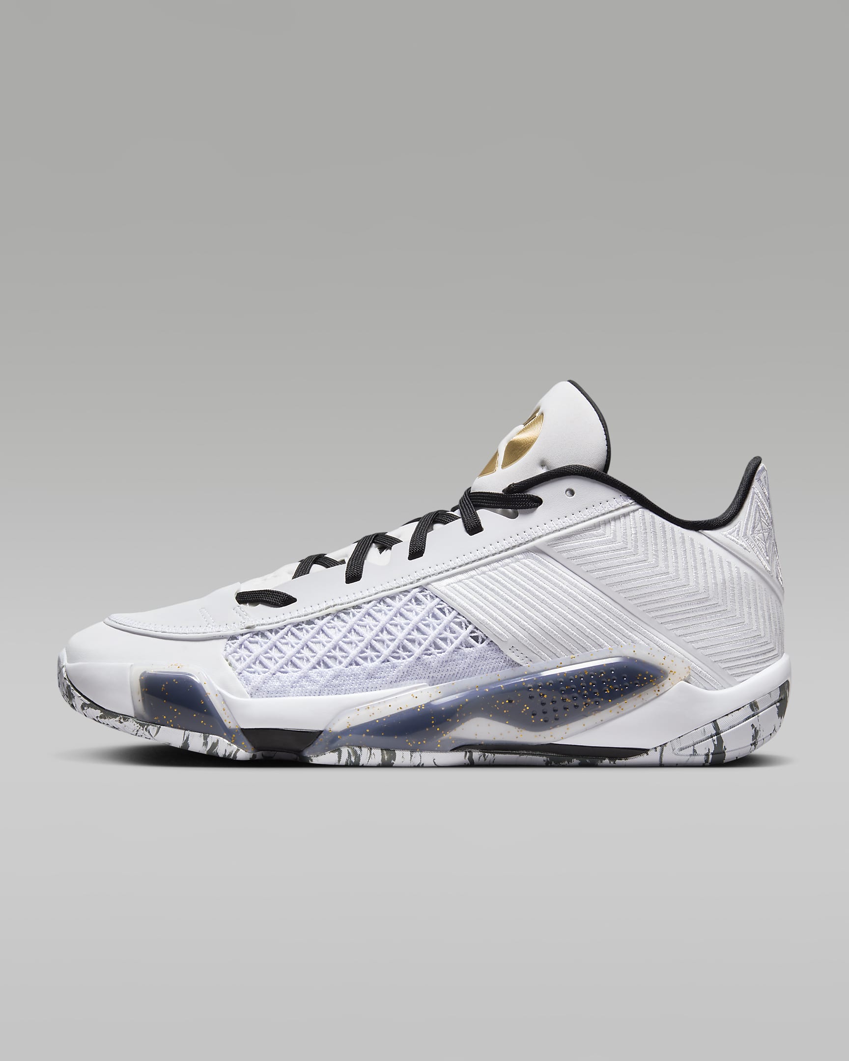 Air Jordan Xxxviii Low White/Black/Pure Platinum/Metallic Gold FD2326-107