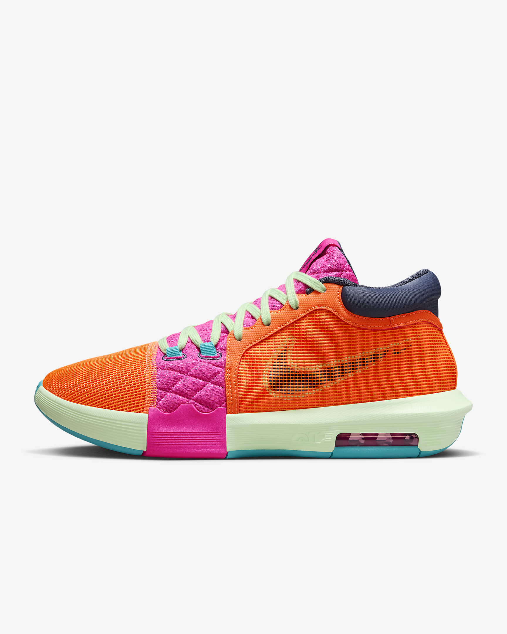 Lebron Witness 8 Total Orange/Laser Fuchsia/Vapor Green/Thunder Blue FB2239-800