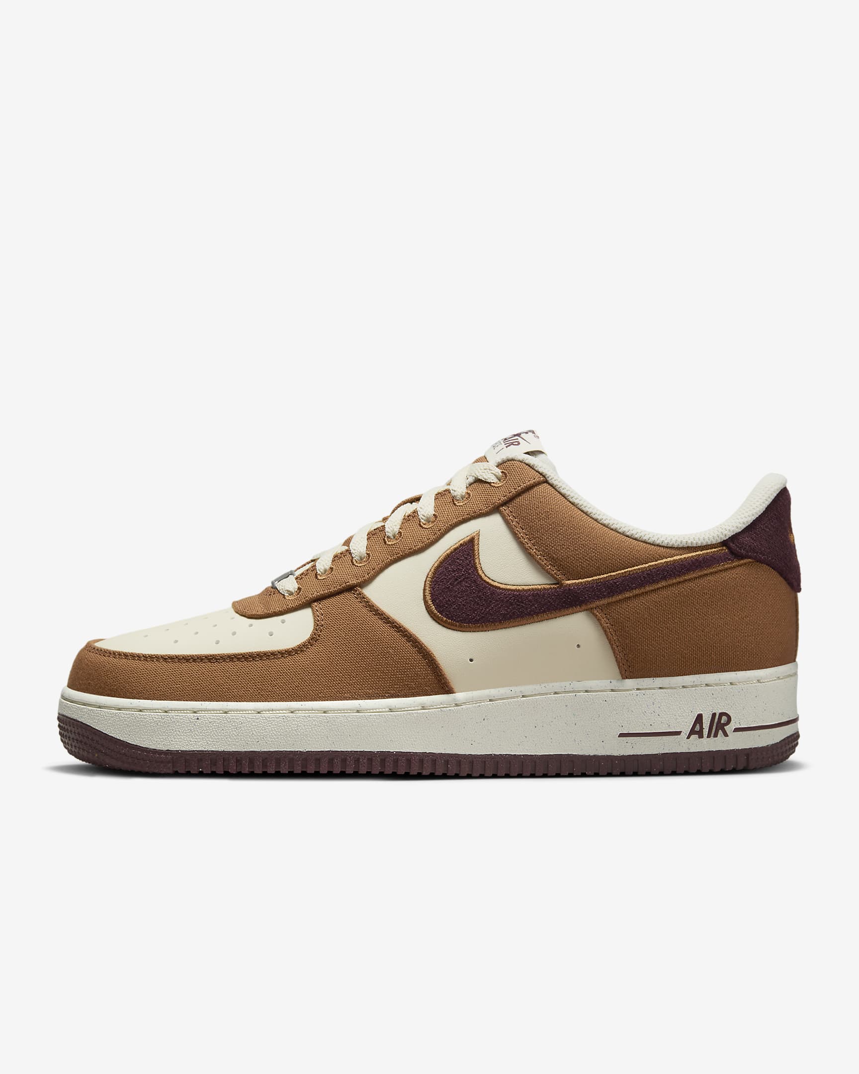 Nike Air Force 1 07 Lv8 Light British Tan/Coconut Milk/Gum Dark Brown/Burgundy Crush FQ8713-200